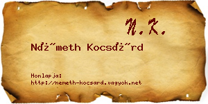 Németh Kocsárd névjegykártya